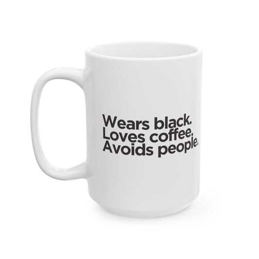 Loves coffee ceramic mug, (15oz)